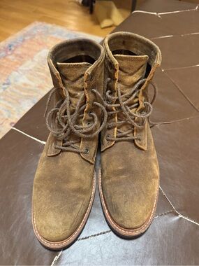 Nisolo Brown Suede Lace-Up Men's Boots